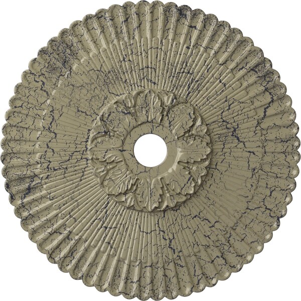 Ekena Millwork Melonie Ceiling Medallion (Fits Canopies up to 6 1/4"), 36 1/4"OD x 1 7/8"P, Castle Stone Crackle CM36MECSC - main